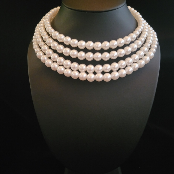 Jewelry - Estate Faux Pearl Collar Necklace